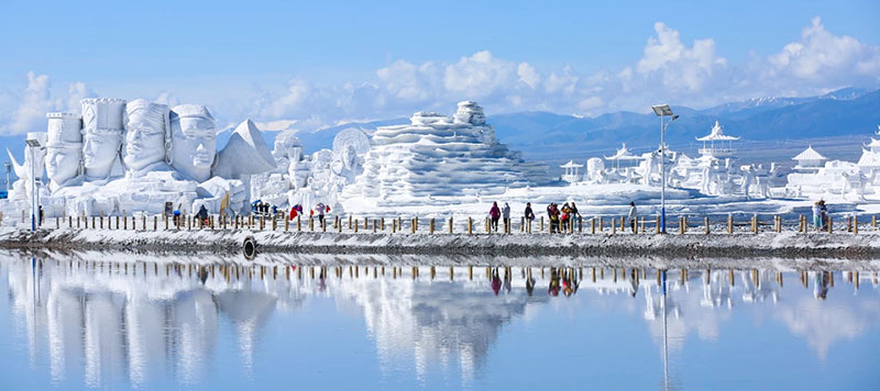 青海　チャカ塩湖