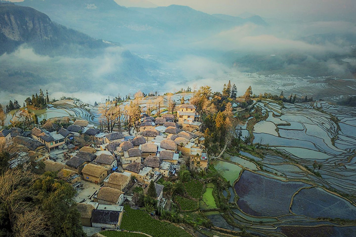 元陽棚田　阿者科村